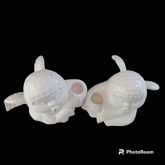 Fitz and Floyd Angels Taper holders READ DESCRIPTION - Picture 2 of 6